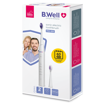 Bàn chải điện B.Well Swiss PRO-850 (màu trắng)